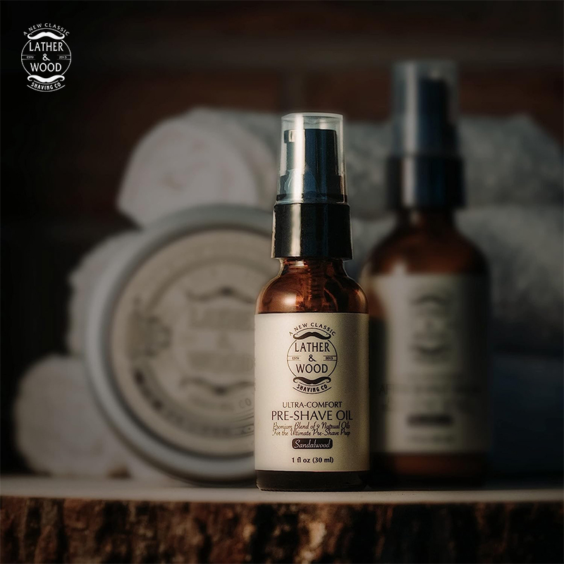 光滑滋润软化须前油LatherWood