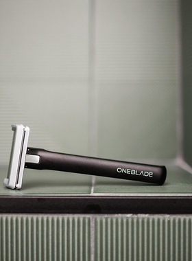 Oneblade-ELEMENT阳极氧化铝手柄和哑光镀铬刀头单刀片安全剃须刀