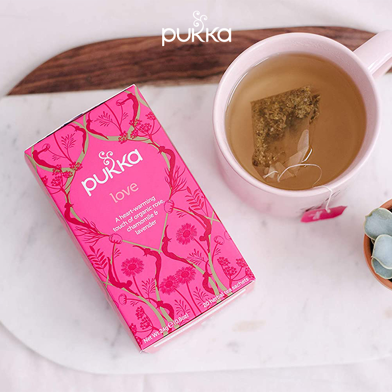 Pukka-普卡 LOVE 舒缓压力平衡 玫瑰洋甘菊薰衣草组合花草茶 20袋