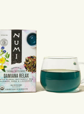 Numi-Damiana Relax 有机达米阿那舒缓放松蝶豆花玫瑰茶包16包