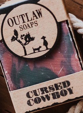Outlaw Soaps-Cursed Cowboy 被诅咒的牛仔 丁香篝火男士沐浴香皂