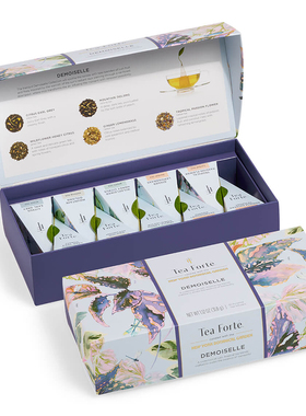 Tea Forte-郁郁葱葱的热带植物花草精心制作金字塔形茶包10包
