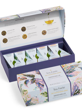 Tea Forte-郁郁葱葱的热带植物花草精心制作金字塔形茶包10包