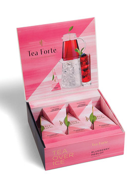 Tea Forte-蓝莓芙蓉鼠尾草优质有机混合草本冰茶金字塔浸泡茶包