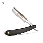 Art The Shaving 剃须艺术 碳钢圆首直刃剃须刀石榴木柄