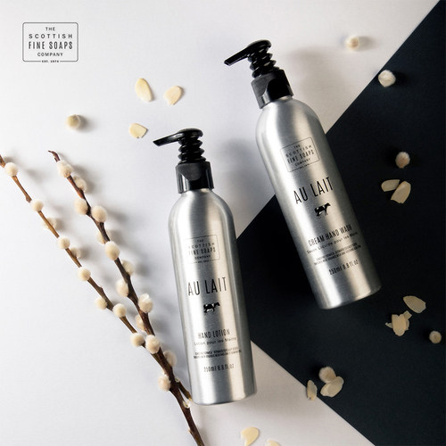 Scottish Fine Soaps-AU LAIT 清洁保湿滋养牛奶洗手液护手霜铝瓶