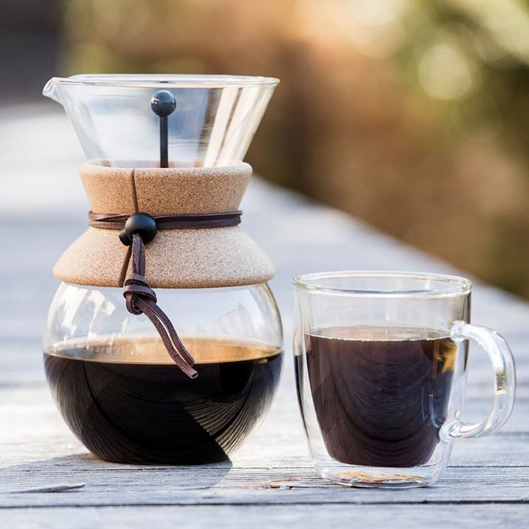 Bodum-波顿 POUR OVER 自带可循环钛金滤网 零耗材 手冲壶 1L