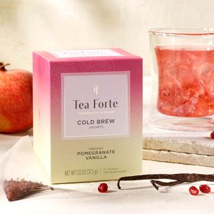 Tea Forte-冷萃石榴香草芙蓉舒缓玫瑰冰茶清爽植物香氛茶包15袋