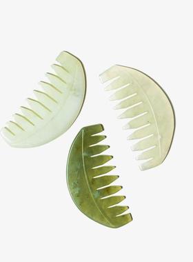 Act Acre-Scalp Gua Sha头皮刮痧板天然玉石手工按摩梳子促进循环