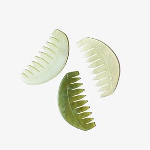 Act Acre-Scalp Gua Sha头皮刮痧板天然玉石手工按摩梳子促进循环