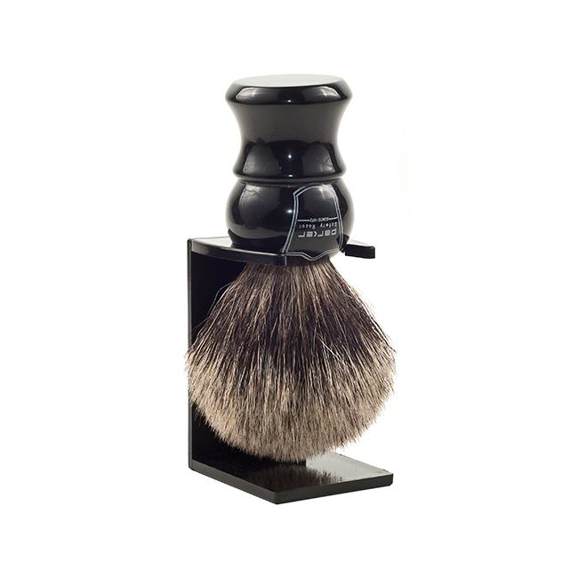 Parker-美国帕克 EHPB 纯獾毛 仿乌木手柄 剃须刷 含刷架