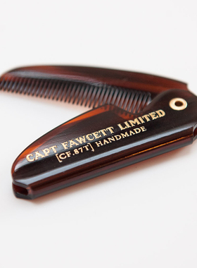 Captain Fawcett-福塞特船长 可折叠胡须梳/皮套 117mm/193mm