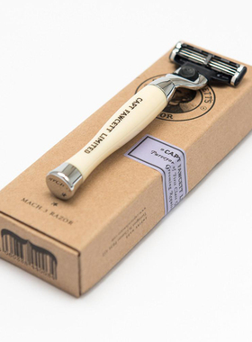 Captain Fawcett-福塞特船长 优质仿象牙柄 3刀头卡夹安全剃须刀