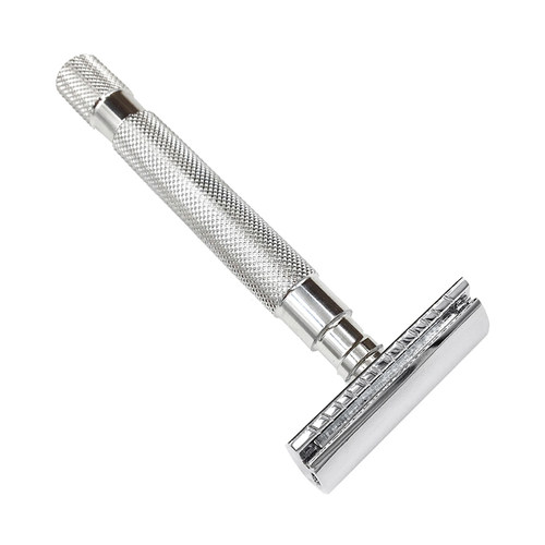 Parker-美国帕克 64S 海洋级不锈钢手柄 封闭梳开 双刃安全剃须刀