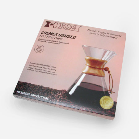 Chemex- 除3杯外适用 Unfolded Circles 展开式 满月滤纸 100张