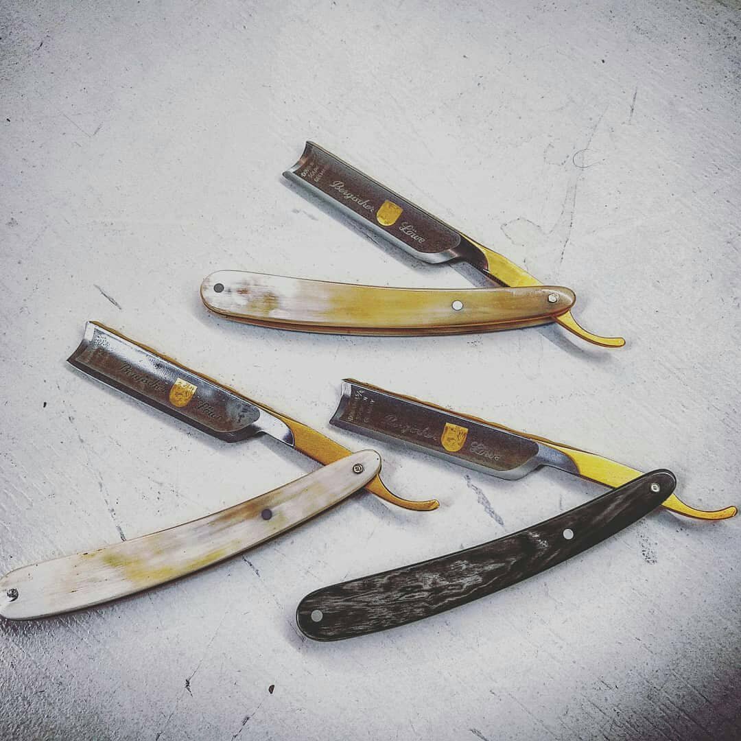 DOVO-德国杜沃 Bergischer Lowe 5/8"直刃剃须/理发刀 天然牛角柄