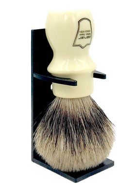 Parker-美国帕克 WMPB 象牙白手柄 豪华纯獾毛 剃须刷 含刷架