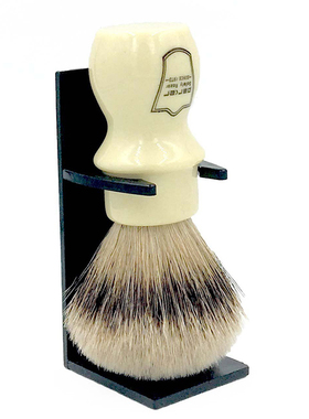 Parker-美国帕克 WMST 银尖灰獾鬓毛 豪华象牙白剃须刷 含刷架