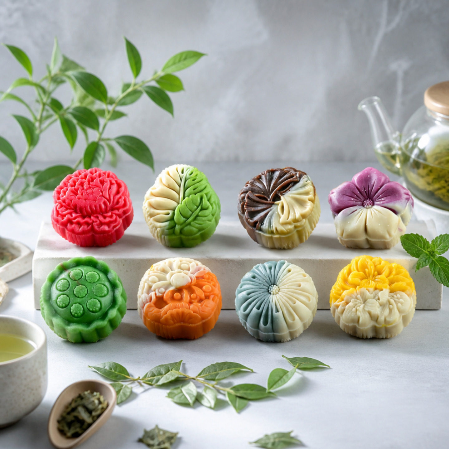 中秋茶味月饼订婚结婚糕点摆台茶社茶点中式糕点企业员工送礼团购