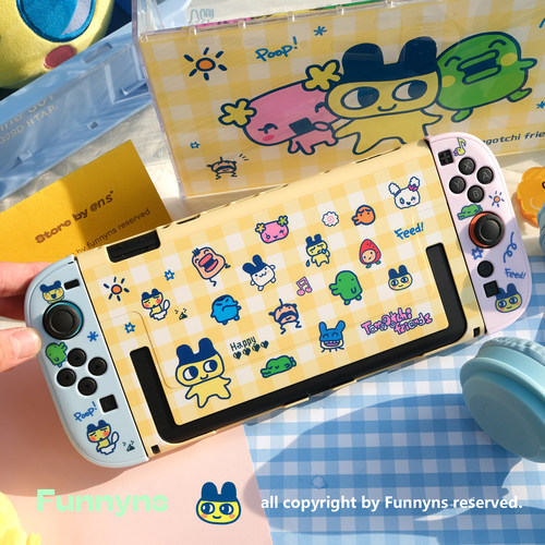 超可爱撞色拓麻歌子 switch2代专用保护套Switch2配件磨砂保护壳