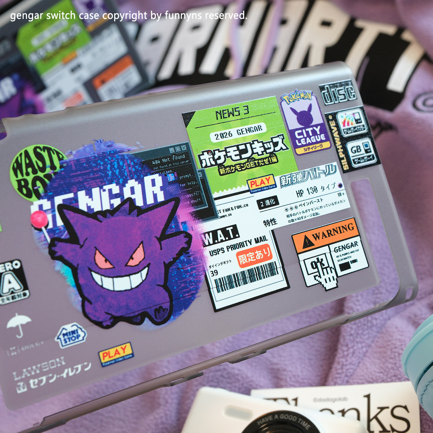 星之卡比耿鬼适用于nintendo switch2 oled保护套透黑手柄情侣