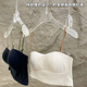 韩版 撞色字母吊带少女内衣无痕聚拢防下垂上托软支撑无钢圈文胸罩
