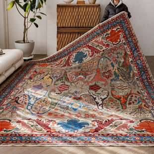 视觉味道 阿富汗进口手工打结羊毛地毯游牧民族编织无胶地毯15623