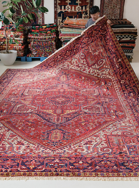 视觉味道  【古典系列】伊朗进口手工羊毛复古客厅红色波斯大地毯