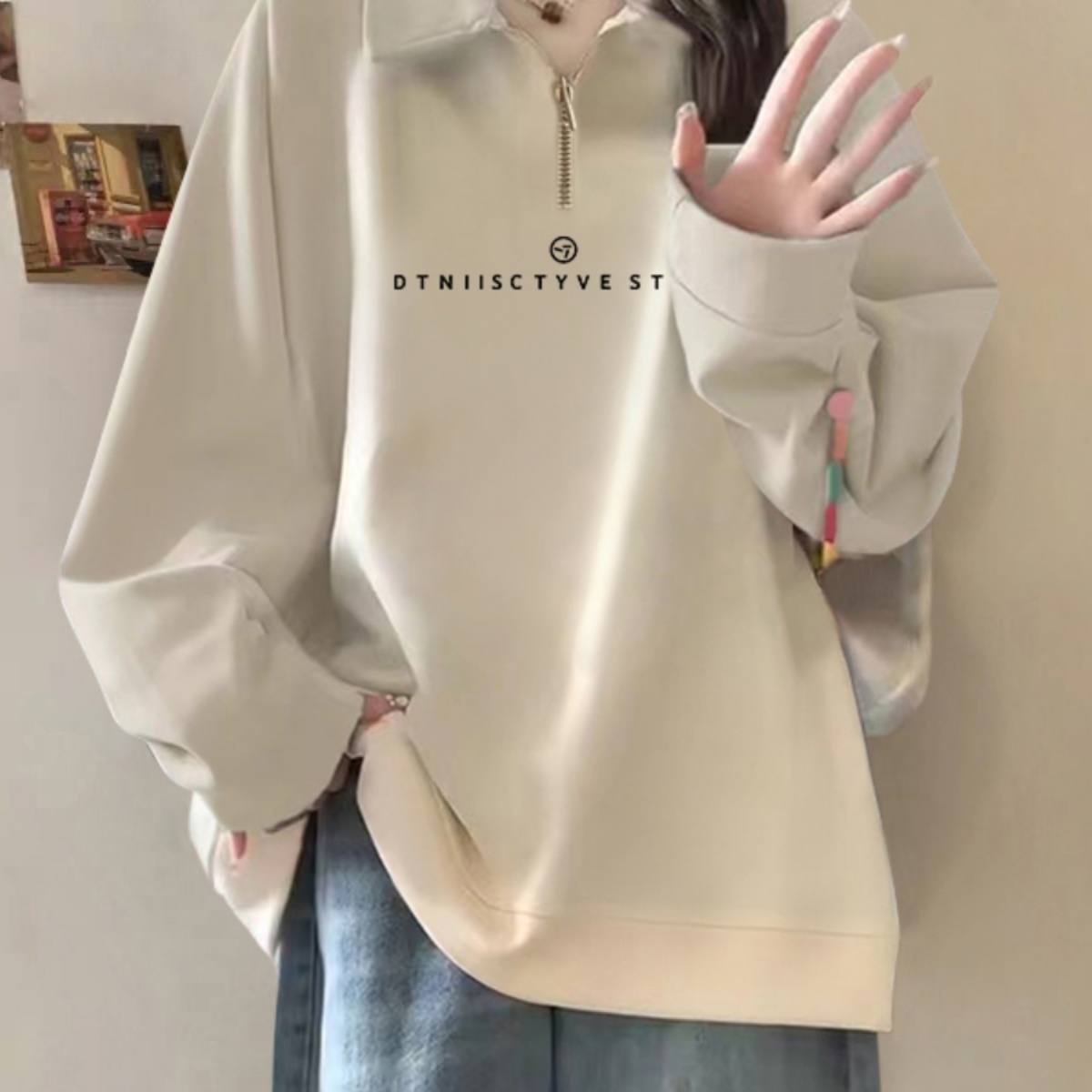 【重磅纯棉】春秋美式polo领卫衣