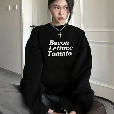 【重磅纯棉】秋冬美式圆领卫衣女