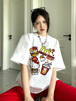 短袖设计感240g休闲纯棉女