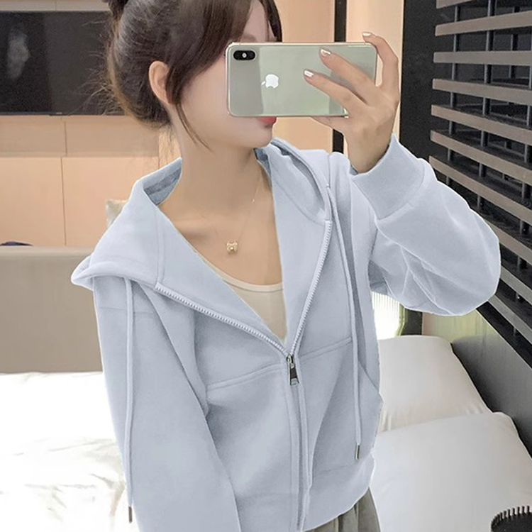 【重磅纯棉】春秋美式连帽卫衣女