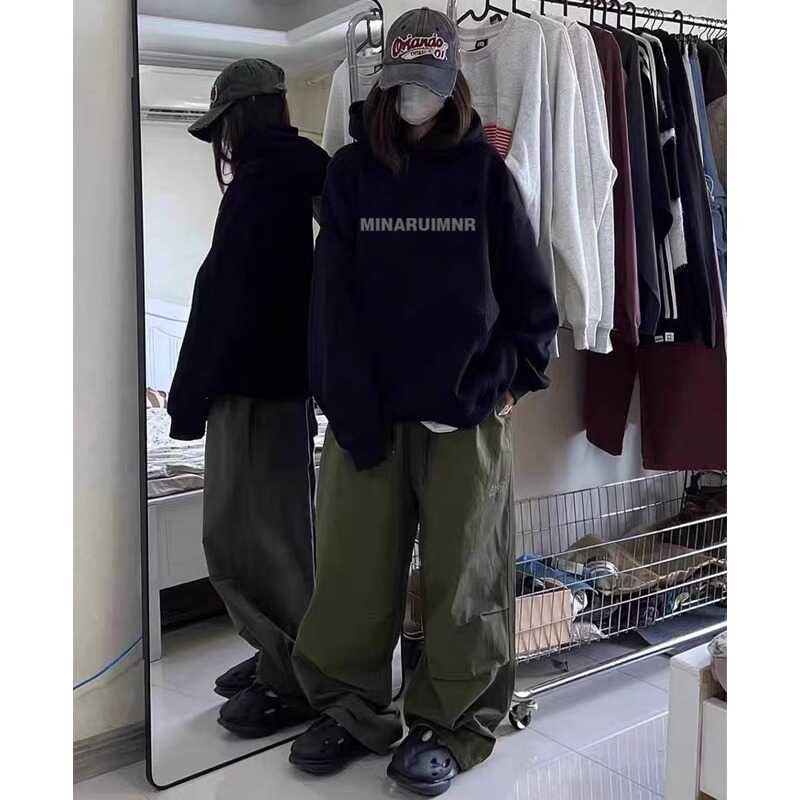 春秋薄款宽松纯棉设计感小众卫衣