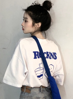 白色T恤女纯棉短袖2026新款夏季宽松小众设计感别致独特上衣ins潮