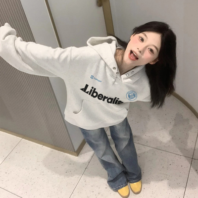 【重磅纯棉】秋冬美式连帽卫衣女