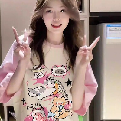 【100%纯棉】短袖设计感小众男女