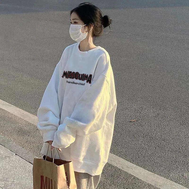加厚宽松纯棉美式复古印花
