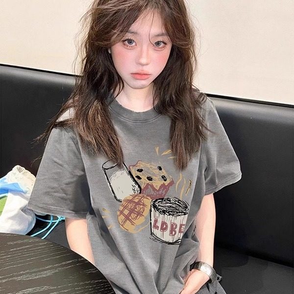 【100%纯棉】短袖设计感小众男女图片