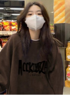 春秋款爆款薄款卫衣美式纯棉宽松