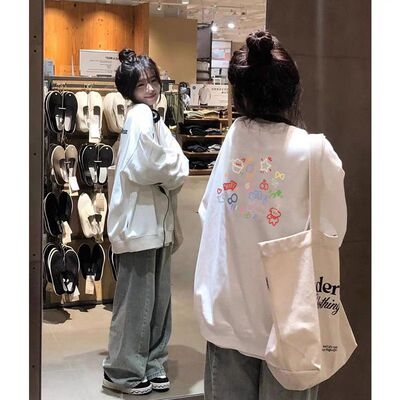 【重磅纯棉】秋冬美式圆领卫衣女