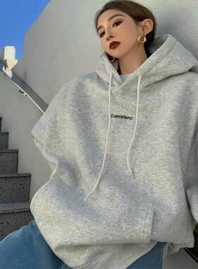 春秋薄款卫衣美式宽松