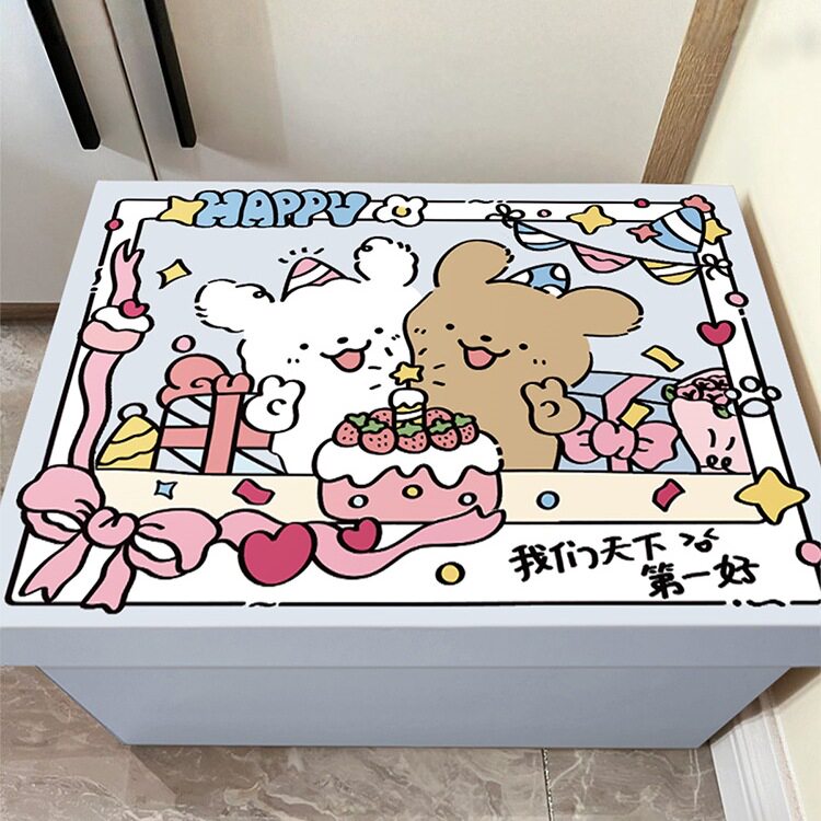 线条小狗礼盒空盒子生日礼物盒惊喜礼品盒零食包装纸箱七夕礼物箱