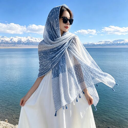 2026新款旅游云南民族风丝巾女夏季薄款防晒空调披肩百搭围巾头巾