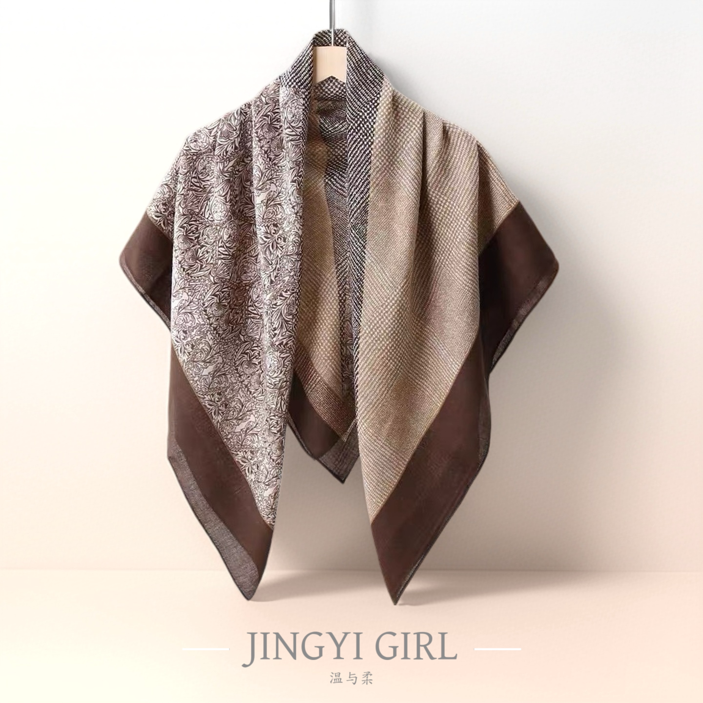 2026新款夏季百搭薄款复古民族风大方巾防晒披肩外搭丝巾女包头巾