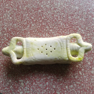 天然精美蓝田玉枕头 保健枕头 护颈枕双牛头玉石空心枕头清凉一夏