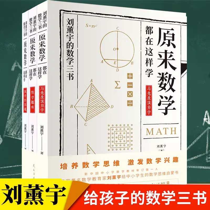 全3册 给孩子的数学三书 刘薰宇原来数学可以这样学都在中小学生课外阅读书籍自然科学数理化知识大全读物经典科普百科书籍