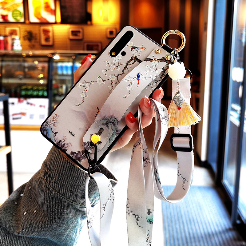 适用于苹果16promax手机壳苹果15/14Plus/11/8女款百搭iPhone13中国风12Pro全包11PromaxX/XS硅胶7斜跨绳新款