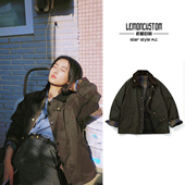 风衣女 复古外套防风登山工装 张子枫复古猎装 巴恩风夹克非油蜡短款