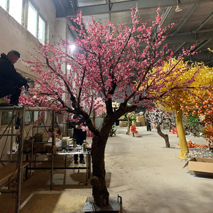 仿真梅花树许愿树装饰树节日氛围摆件桃花树假树仿真树室内景观