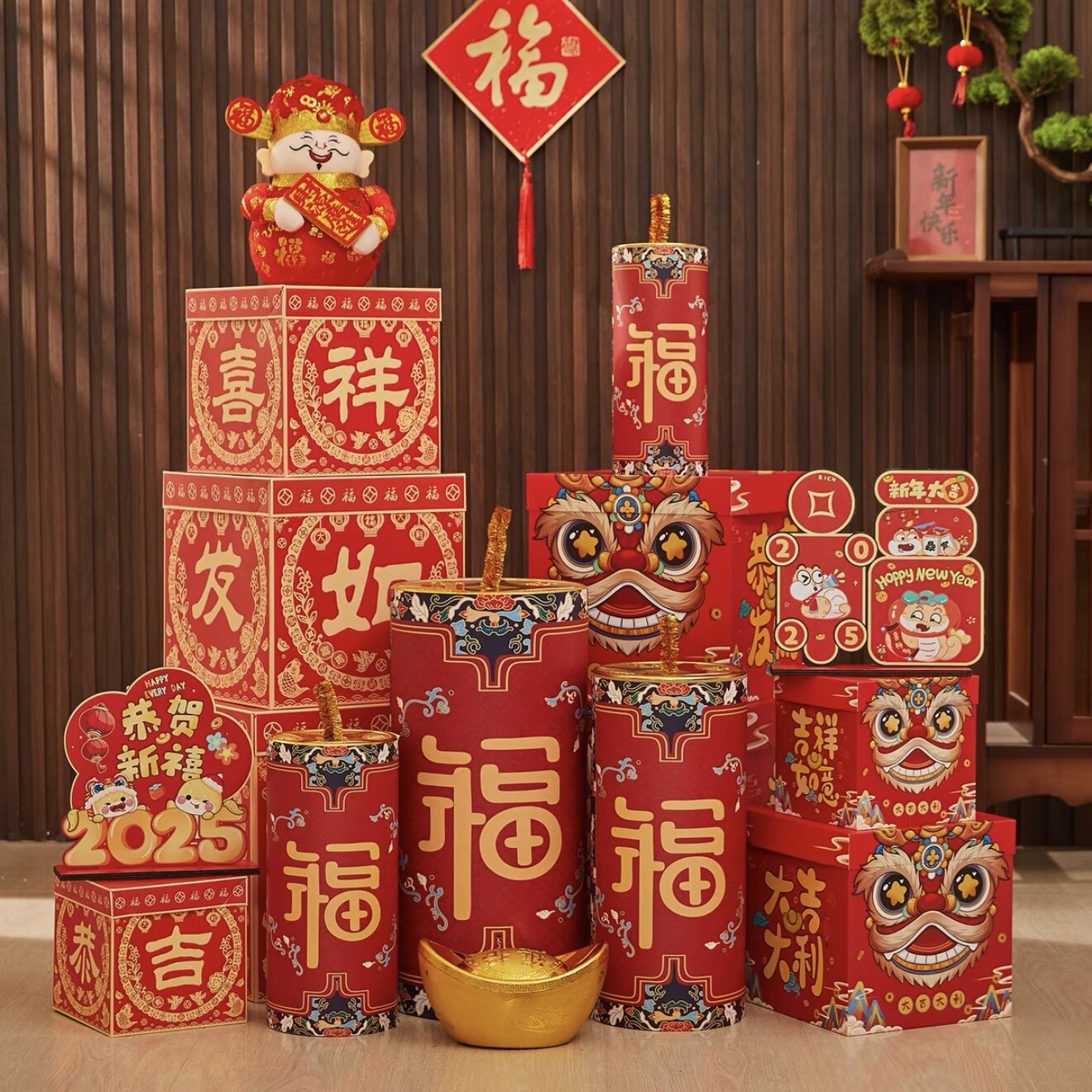 许愿树仿真树装饰品新年摆件